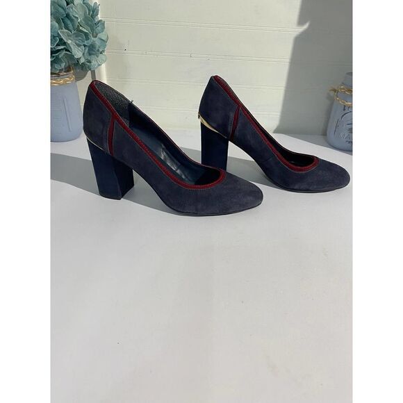 Tommy Hilfiger Black Suede Block Heels - Picture 1 of 10
